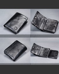 Ottimo Black Leather Wallet with coin compartment